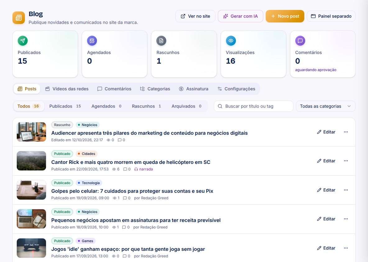 Notícias do blog